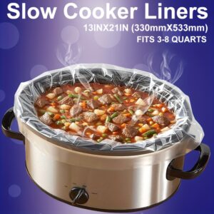 10/15/20 Count Slow Cooker Liners, Cooking Bags Large Size Crock Pot Liners Disposable Pot Liners Plastic Bags, Size 33.02 X 53.34 Cm, Fit 3QT To 8QT For Slow Cooker Crockpot Cooking Trays