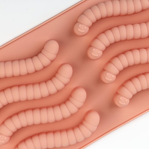 Vibrant Silicone Worm Mold - Non-Stick, Easy Release, BPA-Free, Perfect for Halloween Decorations, Cake Making, Gelatin, Gummies, Chocolate Crafting, and Creative Food Presentation - Image 28