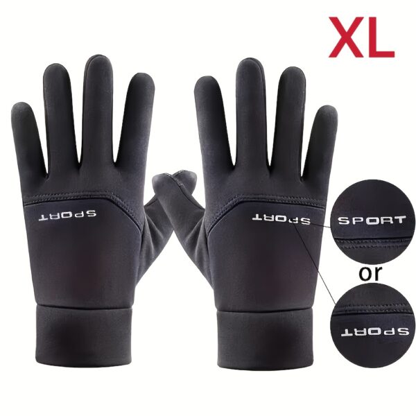 Plus Velvet Autumn and Winter Outdoor Gloves, Men's Warm Cold Safeguard Sports Riding Ski Touch Screen Gloves - Image 9