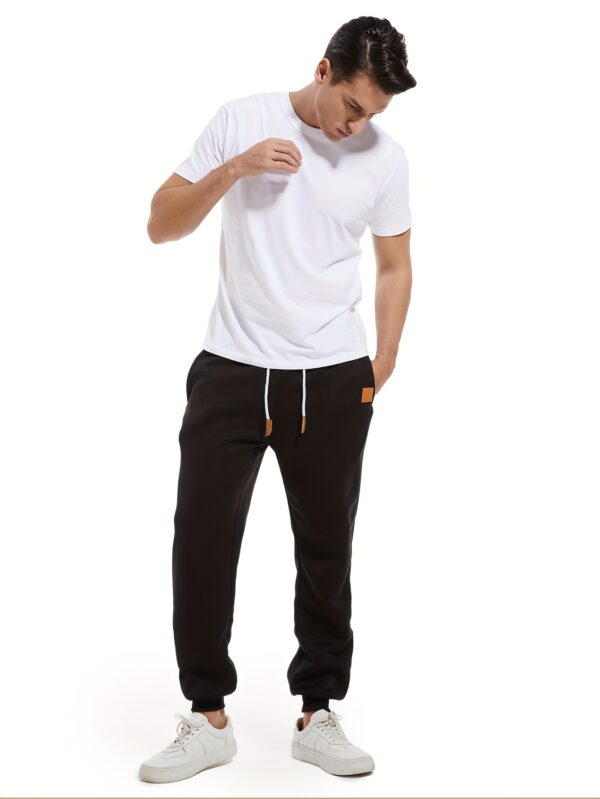 Men's Slim Fit Casual Trousers Drawstring Waist Sweatpants For Autumn And Winter - Image 23