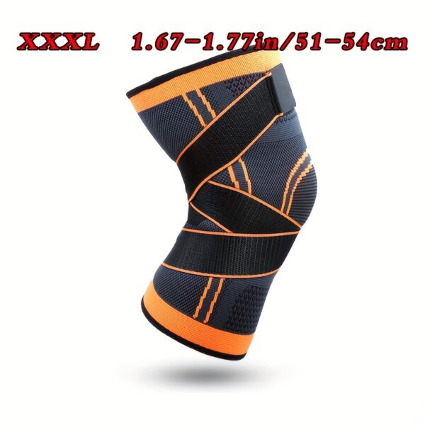 1pc protective sports knee pads, double strap large size design, Light Beige friendly quick drying elastic knitted fabric, running, mountaineering, basketball protection, sports protection preferred, necessary for sports fitness, daily use - Image 26