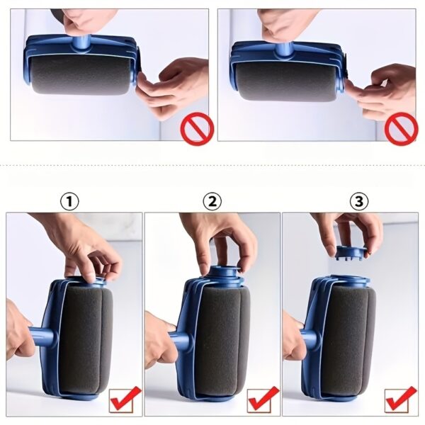 16.91oz Refillable Paint Roller Brush with Internal Storage - Durable Plastic Construction - Easy Fill and Use for Wall Painting, Touch Up, Art, Craft & Home Improvement - Image 11
