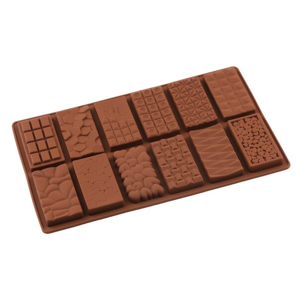 1pc, Non Stick 3D Silicone Chocolate Bar Mold, Break Apart, Large, For Wax Melts, Candy, Mousse Cake Mold - Image 7