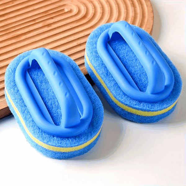 1pc, Sponge Cleaning Brush With Handle, Bathroom Bath And Tile Scrub Brush, Kitchen Cleaning Sponge Wipe, Dishwashing Sponge Brush, Pot Brush, Durable Cleaning Sponge, Power Decontamination, Cleaning Supplies, Back To School Supplies - Image 12