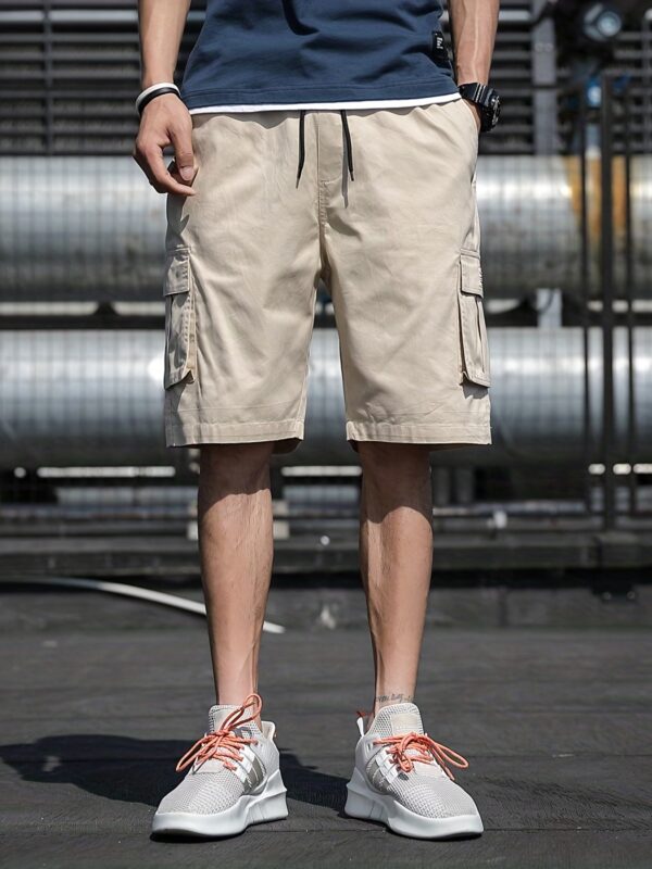 Mens Stylish Multi-Pocket Cargo Shorts - Comfortable Drawstring Waist for Summer - Versatile Bermuda Length - Image 23