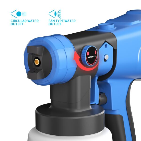 DayPlus Cordless Paint Sprayer Gun Garden Car Fence Wall Decking Ceiling Battery Charge, Spray Gun 1000ml Garden Fence Spray Gun With 1500mAh Battery, 4 Nozzles, DIY For Painting Ceiling, Wall, Garden Christmas, Halloween Decor - Image 11