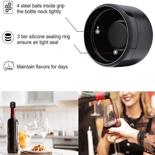 1pc/2pcs New Vacuum Wine Stoppers For Hotel Reusable Champagne Bottle Stoppers Wine Sealer Cap Set Leak-proof Preserver For Restaurant - Image 8