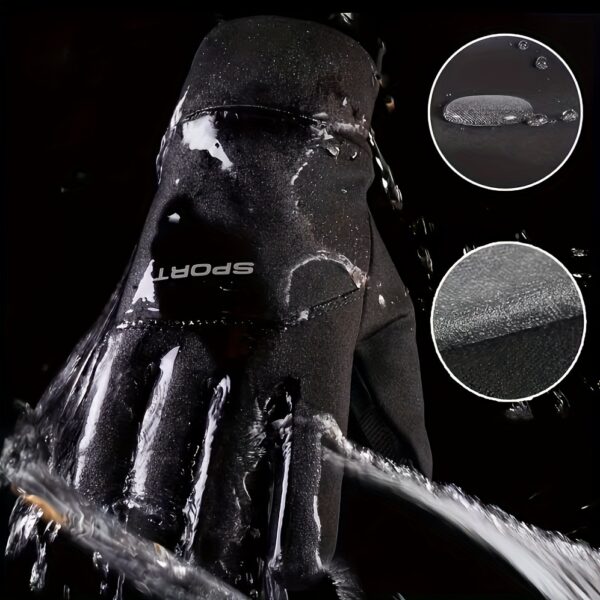 Plus Velvet Autumn and Winter Outdoor Gloves, Men's Warm Cold Safeguard Sports Riding Ski Touch Screen Gloves - Image 13