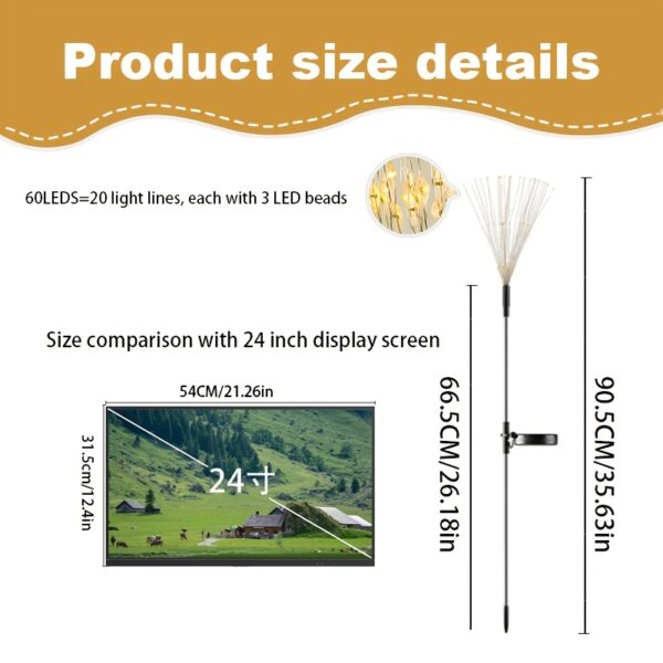 8 Lighting Modes Outdoor Solar LED Smart Lights, Solar Festival Viewing Decorative Lights for Garden Pathway and Patio Villa Illumination - Image 2