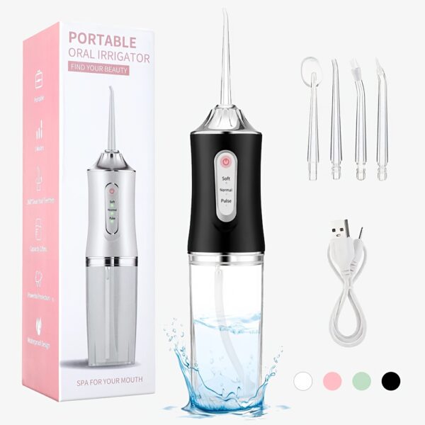 Cordless Electric Water Flosser Set with 4 Jet Tips - 360° Rotatable Nozzle, USB Charging, Lithium Battery, Ideal for Daily Teeth Care & Gum Cleaning for Men and Women, Perfect Holiday Gift, Dental Flosse - Image 6