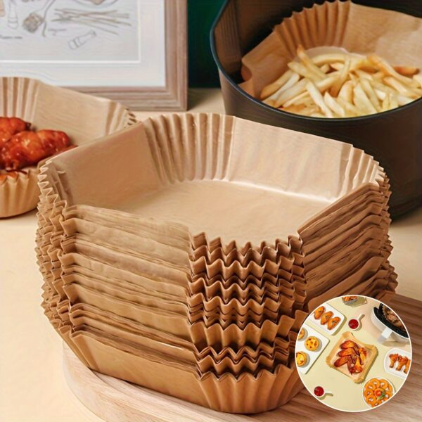 10/50/100pcs Disposable Square Paper Air Fryer Liners, 6.3'' Large Size Paper Basket Bowls, Non-Stick Baking Trays, Oven Accessories, Multi-Functional Kitchen Gadgets & Accessories - Image 17