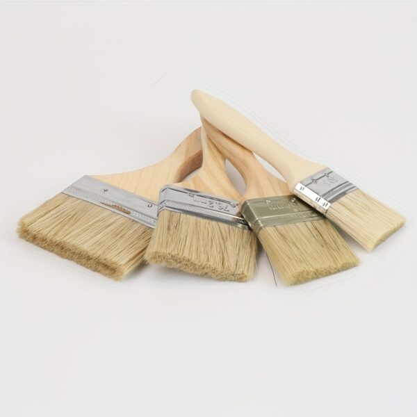1/2pcs Thickened Wooden Handle Paint Brush, 1 Inch, 1.5 Inch, 2 Inch, 2.5 Inch, 3 Inch, 4 Inch, Wooden Handle Brush, Barbecue Brush, Various Bristles Brush, Paint Brush, Industrial Brush, Paint Brush, Soft Bristles Brush, BBQ Brush, Cleaning Brush - Image 15