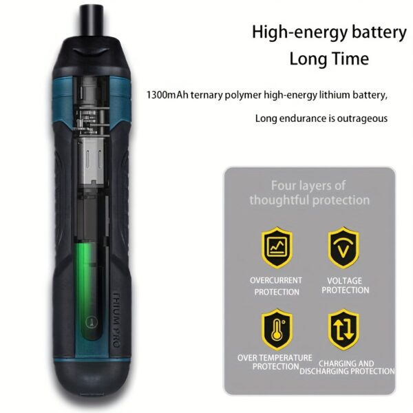 3.6V lithium cordless screwdriver Cordless Electric Screwdriver Set Power Screwdriver 4 torque setting - Image 8