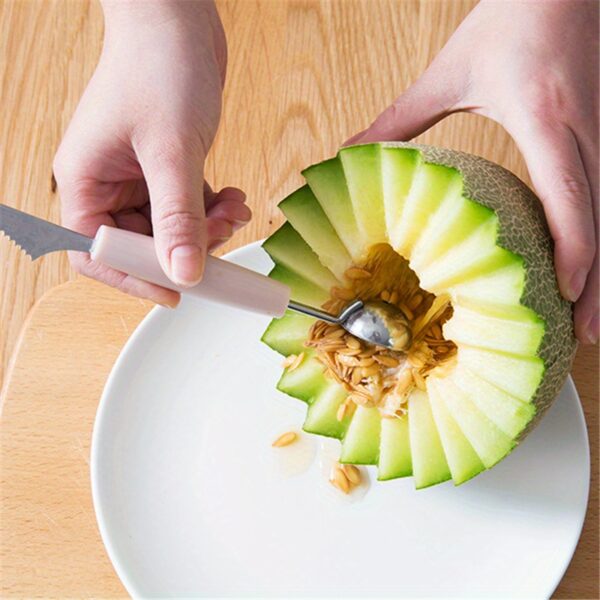 1pc, Stainless Steel Fruit Ball Digger, Reusable Watermelon Spoon, Creative Melon Baller Scoop, Watermelon Ball Scoop, Watermelon Scoop, Kitchen Stuff, Kitchen Gadgets, Kitchen Supplies - Image 15