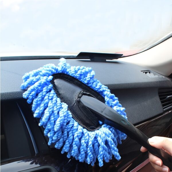 Car Dust Removal Small Duster Wipe Car Soft Brush Cleaning Brush Mini Bristle Brush Dust Removal Brush Nanofiber Car Interior - Image 2