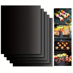 1/2 /3/5pcs 16x13 inch 40*33cm Thick Non-Stick Oven Liner Mat, BBQ Mat, Easy-to-Clean Stain-Proof Pad for Bottom of Oven Reusable Teflon Coated Baking Mat, Suitable for Microwave, Toaster, Grill