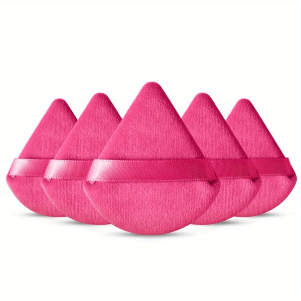 Powder Puff 5 PCS Makeup Puff Face Soft Triangle Powder Puffs For Loose Powder Mineral Powder Body Powder Velour Cosmetic Foundation Sponges Blender Beauty Makeup Tools, 6 Colors, Beauty Blender - Image 9