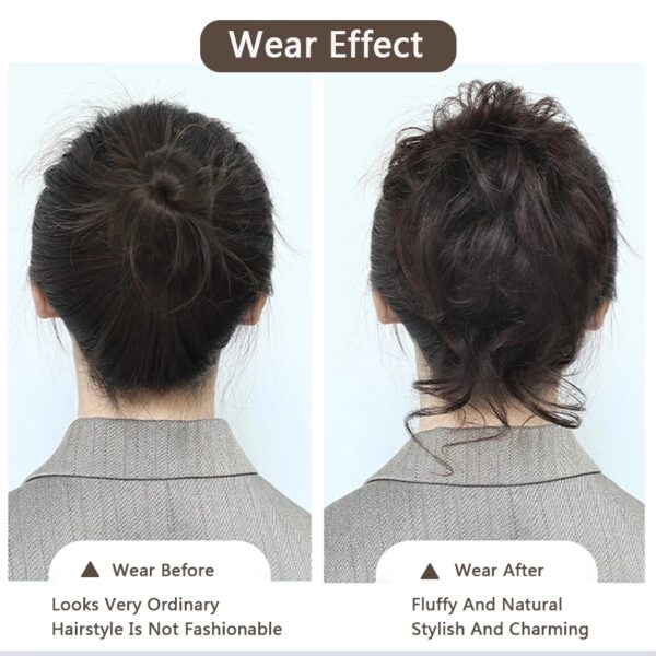 Add Volume and Style with Synthetic Messy Curly Hair Bun Chignon Scrunchy Hair Band! Hair Accessories Halloween Christmas - Image 33
