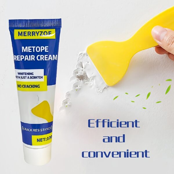 Wall Repair Paste Wall Repair Kit, with Scraper, Quickly and Easily Repairs Home Walls, Plaster Dents and Wood Scratches, Wall Patching Paste Surface Repair Paste White Putty Nail Eye Repair, Suitable for Home Wall Repair - Image 2