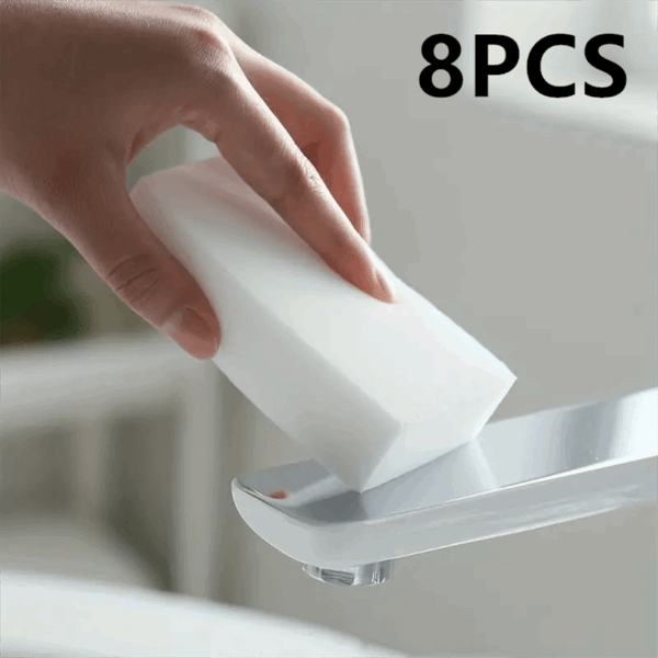 [Magic Sponge Eraser] 8/16/32pcs Magic Sponge Eraser Foam | Multifunctional Household Cleaning Pads for Furniture, Bathroom, Bathtub, Sink, Floor, Baseboard, Wall, Kitchen Dishwashing - Image 3
