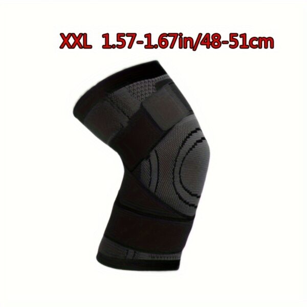 1pc protective sports knee pads, double strap large size design, Light Beige friendly quick drying elastic knitted fabric, running, mountaineering, basketball protection, sports protection preferred, necessary for sports fitness, daily use - Image 20