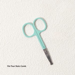 Pet Grooming Set - Pet Eye Brush, Pet Eye Scissors - Gentle Tear Stain Remover & Fur Deshedding Tool, Suitable For Dogs & Cats, Ergonomic Design