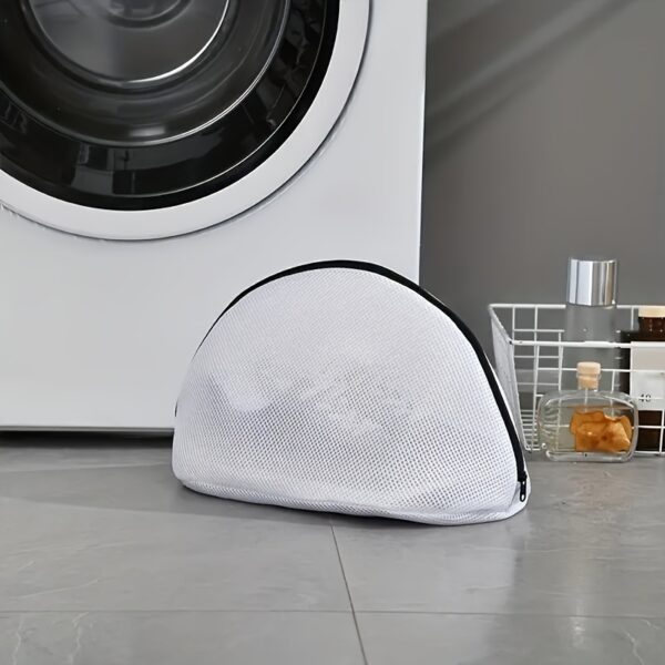 1pc Christmas Laundry Bag, Fabric Shoe Protector, Curved Shape, Multipurpose Use, Woven with Zipper Closure, for Laundry Room and Washing Machine, Laundry Bags - Image 6