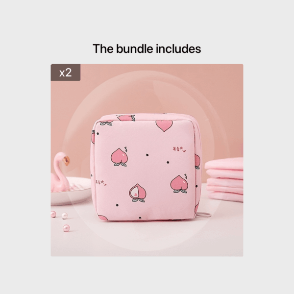Cute Bear Portable Sanitary Napkin Storage Bag - Large Capacity, Waterproof, and Organizer for Women  - Cartoon Physiological Period Tampon Bag - Image 21