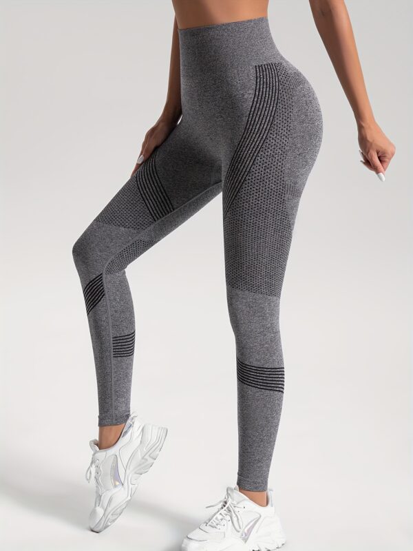 2pcs Solid Color High-Stretch Fitness Yoga Sports Leggings, Soft Breathable Yoga Tight Pants, Women's Activewear - Image 53
