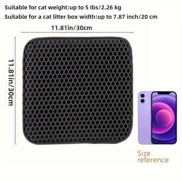 Honeycomb Double Layer Cat Litter Trapping Mat, Non-slip Washable Cat Cleaning Mat For Pet Toilet Kennel Litter Box - Image 8