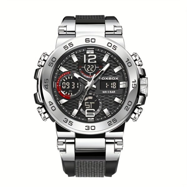Men'S Dual Display Digital Military Quartz Watch Featuring an Alarm Clock, Chronograph, And Multifunctional Luminous Capabilities, Ideal for Students And Outdoor Activities Like Hiking Or Schooling. - Image 9