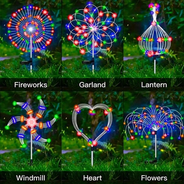 8 Lighting Modes Outdoor Solar LED Smart Lights, Solar Festival Viewing Decorative Lights for Garden Pathway and Patio Villa Illumination - Image 24