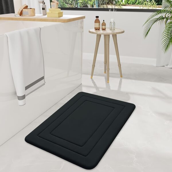 1pc Vintage-Inspired Memory Foam Bath Mat - Non-Slip, Absorbent, Cushioned Floor Mat for Kitchen, Bathroom, Bedroom, Laundry Room - Rectangular Polyester Blend Area Rug with Geometric Pattern, Perfect Gift for Women, Mom, Daughter, Bathroom Mat | Vintagei - Image 31
