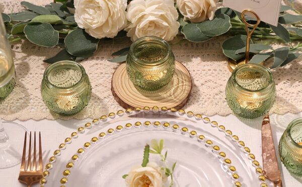 Glass Tea Light Candle Holders, Polished Finish, Flower Theme, Tabletop Mount, Versatile for Wedding, Shower, Party Decoration, Ideal for Christmas, Halloween, Easter, Thanksgiving, Valentine'S Day - Image 25