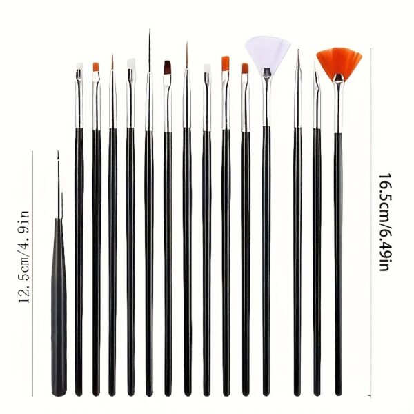 15pcs Fine Detail Paint Brush Set - Versatile Miniature Brushes for Art, Watercolor, Oil Painting, Models, Airplane Kits & Nail Art Supplies - Includes Precision Tips & Flat Brushes, Painting Art Supplies - Image 4