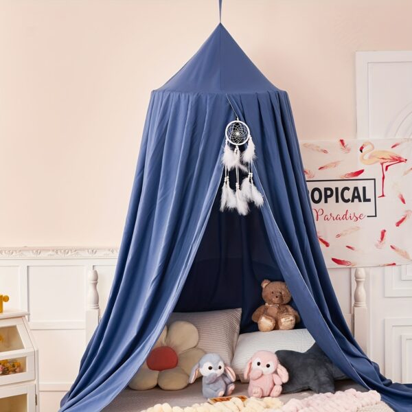 1pc Princess Style Kids Bed Canopy, Soft Polyester 100% Fabric, Machine Washable, Dreamy Mosquito Netting, Contemporary Reading Nook Tent for Girls Room, Indoor Use, 100-120 gsm - Image 15