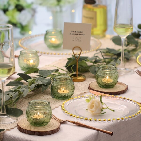 Glass Tea Light Candle Holders, Polished Finish, Flower Theme, Tabletop Mount, Versatile for Wedding, Shower, Party Decoration, Ideal for Christmas, Halloween, Easter, Thanksgiving, Valentine'S Day - Image 16