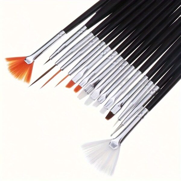 15pcs Fine Detail Paint Brush Set - Versatile Miniature Brushes for Art, Watercolor, Oil Painting, Models, Airplane Kits & Nail Art Supplies - Includes Precision Tips & Flat Brushes, Painting Art Supplies - Image 6