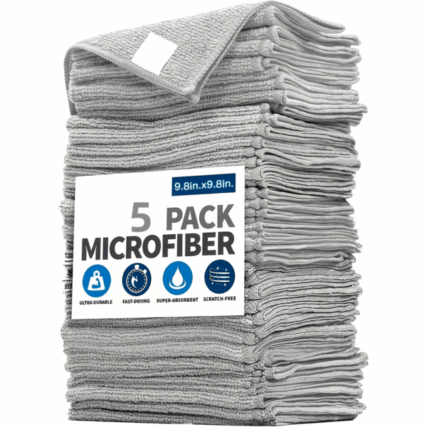 5/10/20/50/100pcs Kitchen Towel, Ultra-fine Fiber Light Gray Cleaning Cloth Set, Absorbent, Soft And Stain-removing Cloth, for Cleaning Glass, Cooking Bench, Pot, Bowl, Water Tap, Lampblack Machine - Image 14