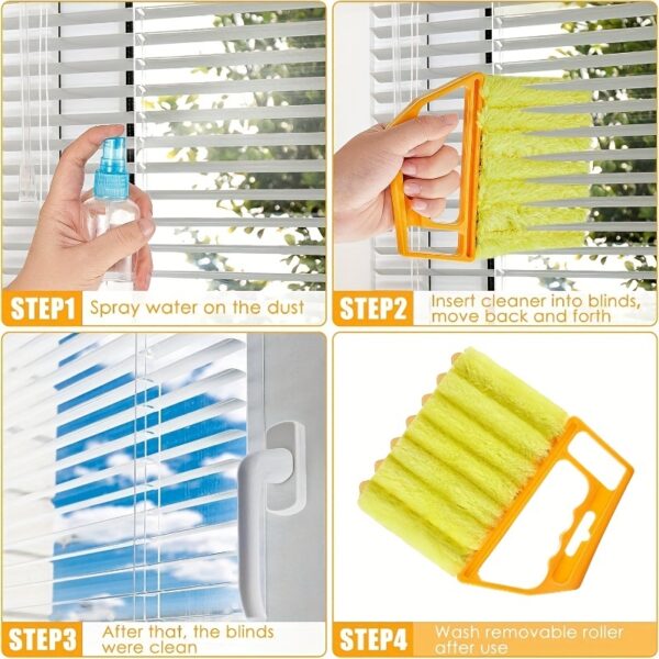 1pc, Washable Window Cleaning Brushes With Microfibers For Effortless Dust Collection And Blinds Cleaning - Image 8