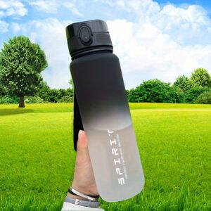 1000ml Leak-Proof Sports Water Bottle - Portable, Color-Changing Plastic with Filter, Ideal for Outdoor Activities, Travel, Fitness, School & Work