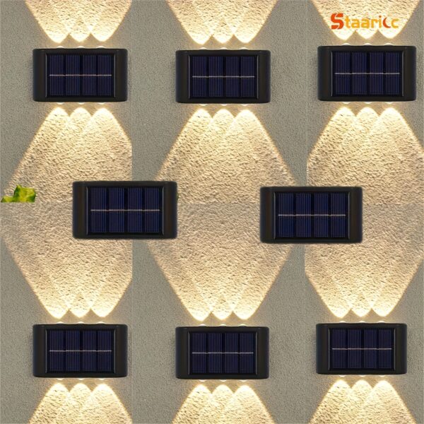 Staaricc 8/6/4/2pcs Solar Wall Light, Outdoor 6 LED Deck Lights, Wall Light, for Courtyard, Street, Fence, Garage, Garden Perfect Decoration - Image 17
