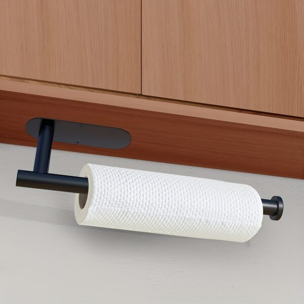Self Adhesive Paper Towel Holder Under Cabinet For Kitchen, Paper Towel Roll Holder Wall Mount - Image 9