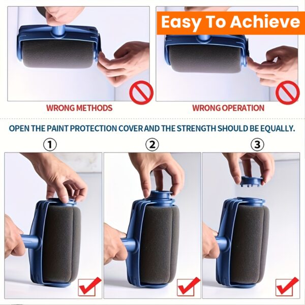 2pcs Home Paint Roller Set with Extension Rod - Large Self-Suction Brush for Latex & Wall Paints, Achieve Smooth, Even Coat, Oil Paint Roller, Easy to Achieve - Image 16