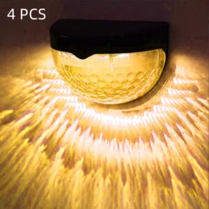 4pcs solar warm   motion sensing lights local stock delivery outdoor patio wall lights solar fence lights outdoor christmas decorations solar panelpowered security lights for fence steps, stairs, decks, fences,  ,     are good gifts | Free Shipping On Items Shipped From Temu | Temu United Kingdom - Items : 4PCS Warm Light