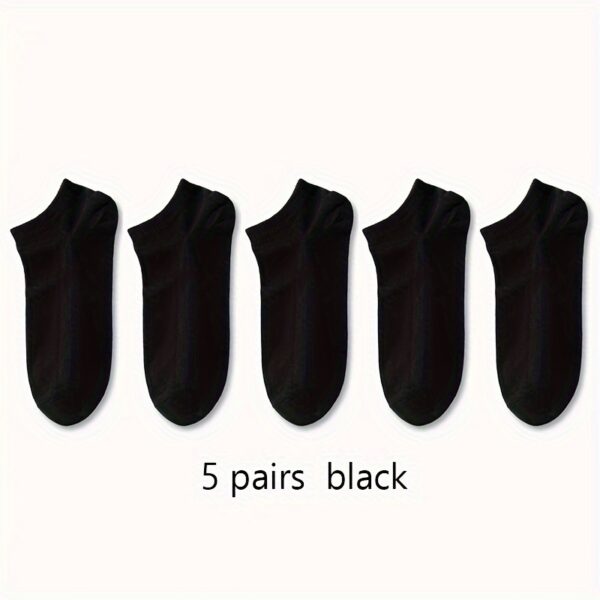 5/10/20 Pairs of Unisex Simple Solid Color Breathable And Comfortable Short Socks, Suitable for All Seasons. - Image 3