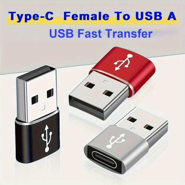USB C Female To USB A Male Adapter, Type C To USB A Charger Cable Converter For IWatch 7 AirPods, MacBook, iPhone 11 12 13 14 Pro Max, iPad Mini 6, Galaxy S20 S21 S22.