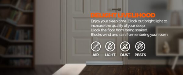 1pc Premium Silicone Under Door Draft Stopper - Effective Noise Blocker, Insulator, and Weather Stripping with Strong Adhesive - 39" Length for Energy Efficiency and Comfort - Image 15
