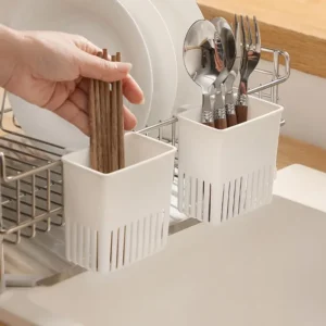 1pcs Chopstick Holder and Cutlery Organizer - Kitchen Storage Shelf and Tableware Drain Rack  Kitchen Drying Basket Multipurpose