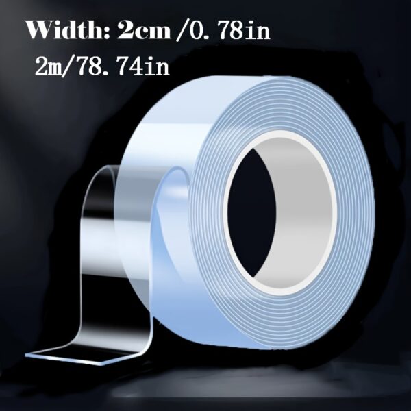 1/2/3/5 Meter Long Transparent Waterproof Tape - Strong Adhesive Reusable Washable Acrylic No-Residue Strips for Kitchen, Bathroom, Home Decor, DIY Crafts & Organization, Craft Supplies | Versatile Adhesive | Residuefree Removal - Image 2